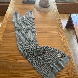 J. Crew Silver Crochet Open-Knit Fishnet Dress cover up